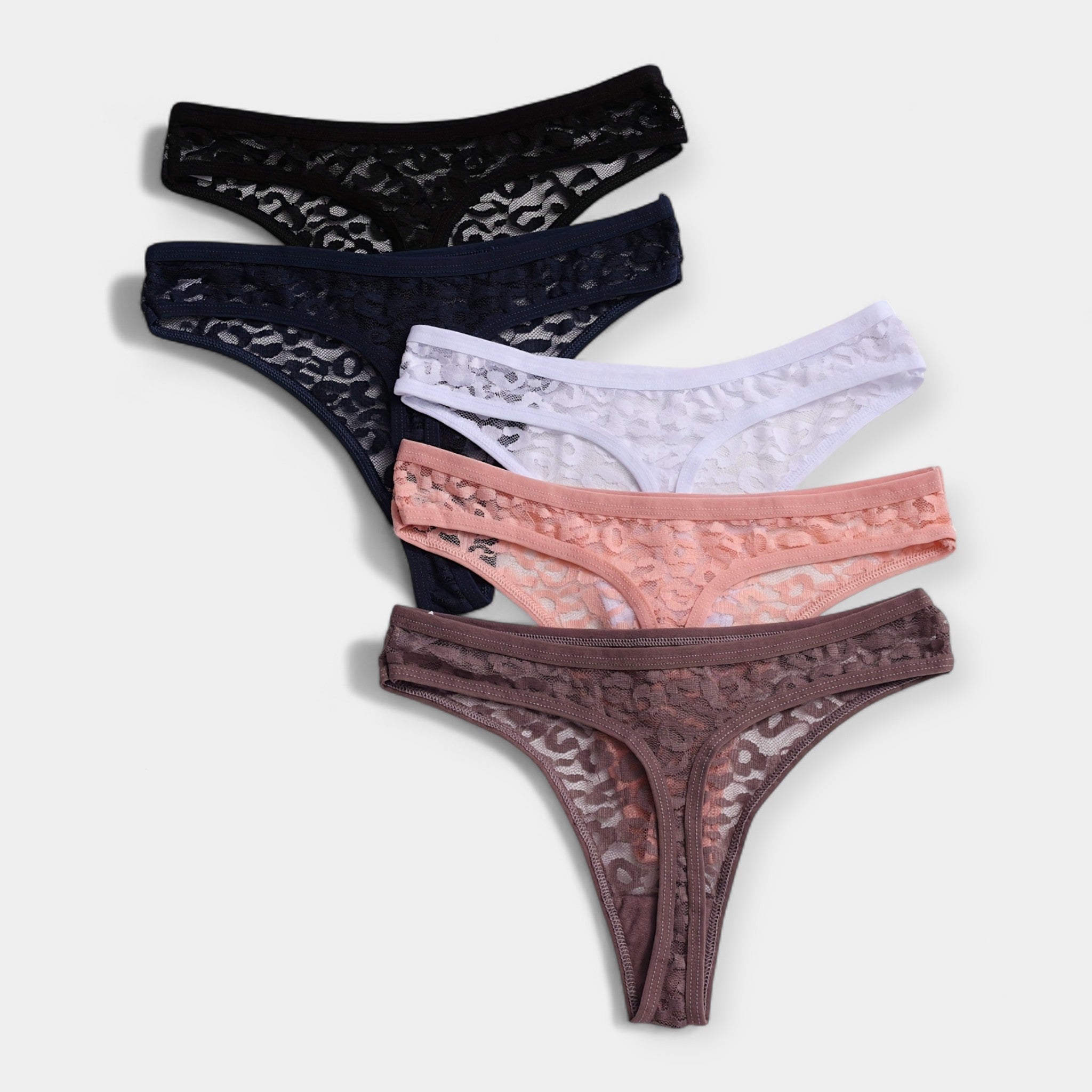 Set de 5 Tangas con Tirantes Sexys