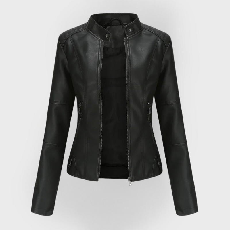 Chaqueta de cuero elegante y moderna