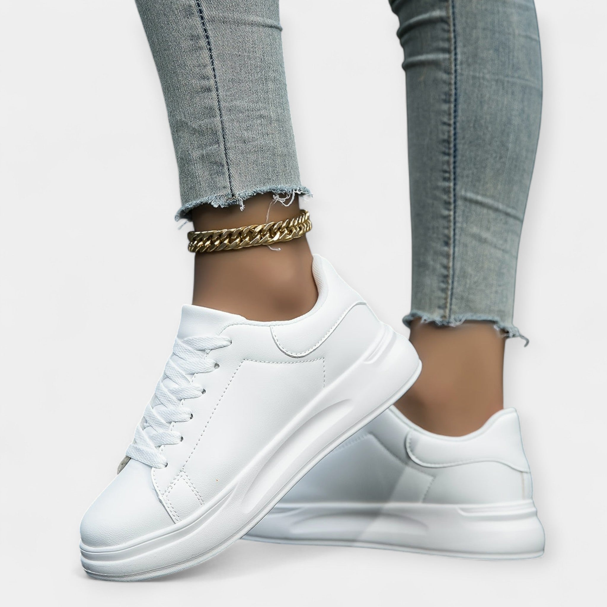 Sneakers de Piel Blancos