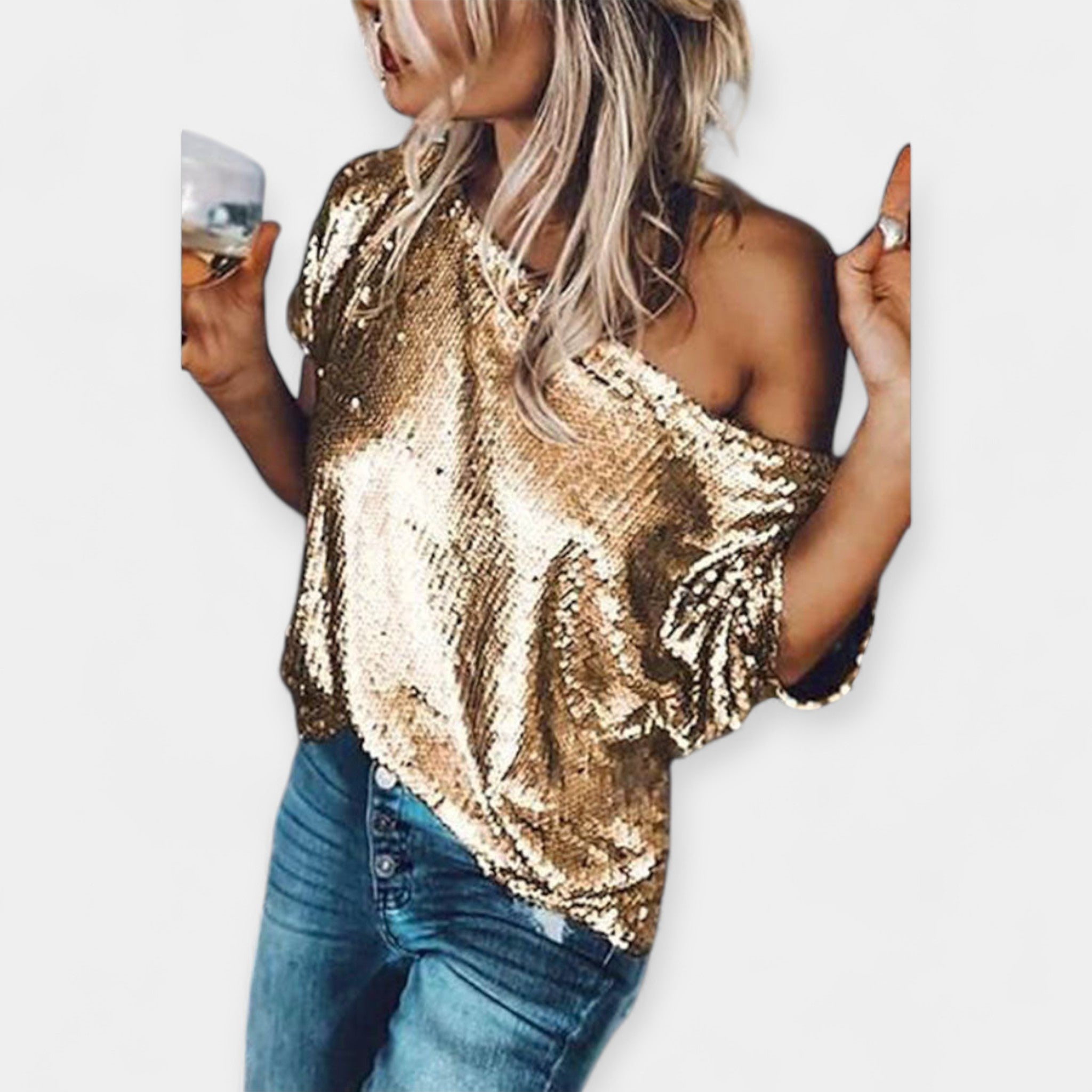 Blusa con lentejuelas