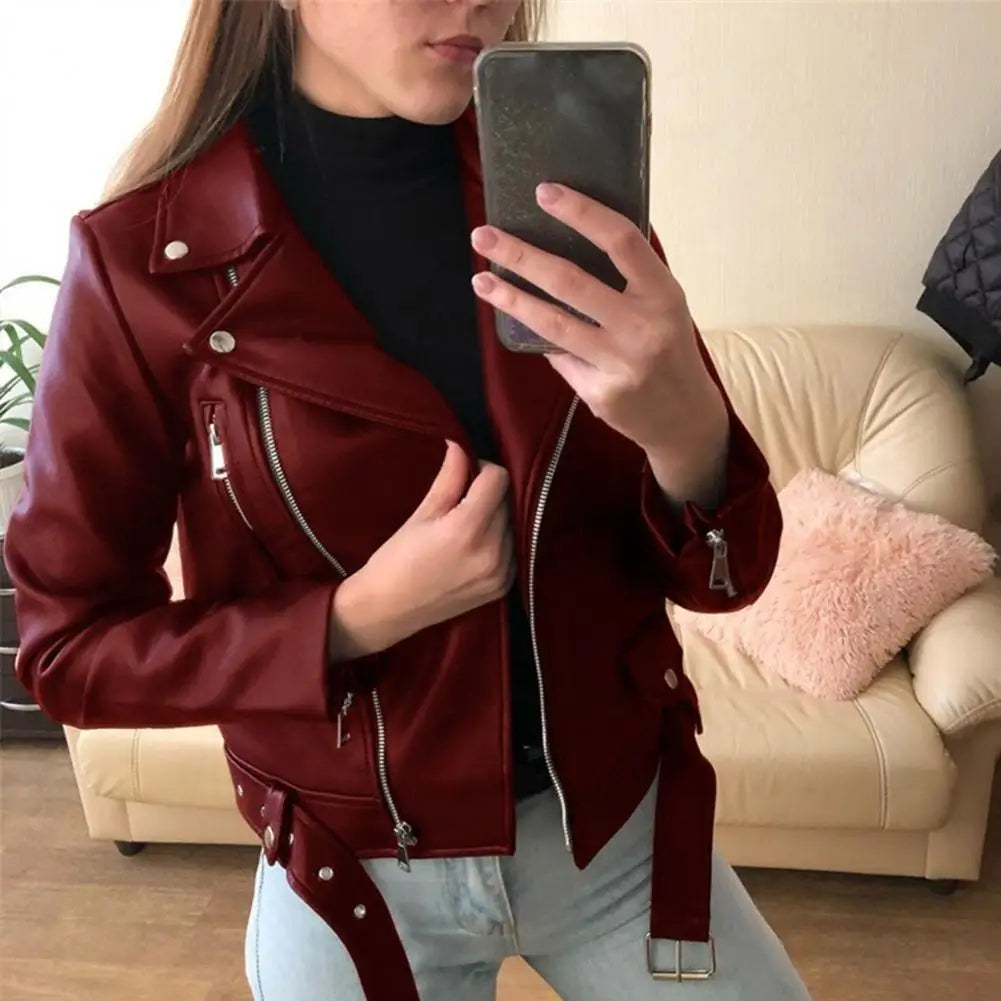 Chaqueta de cuero resistente y casual
