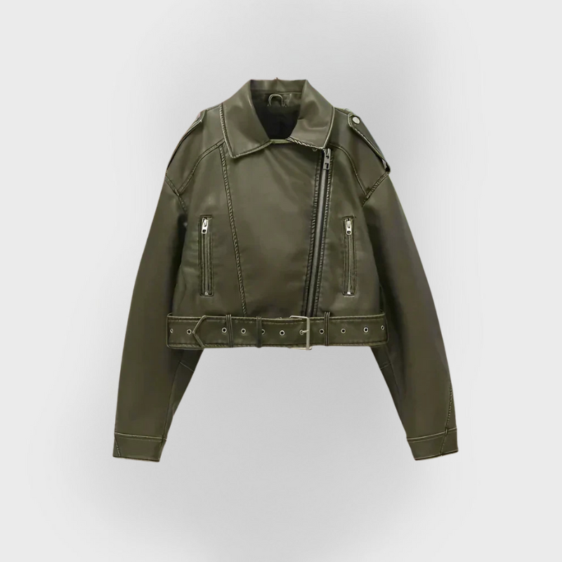 Chaqueta versátil de piel de calidad