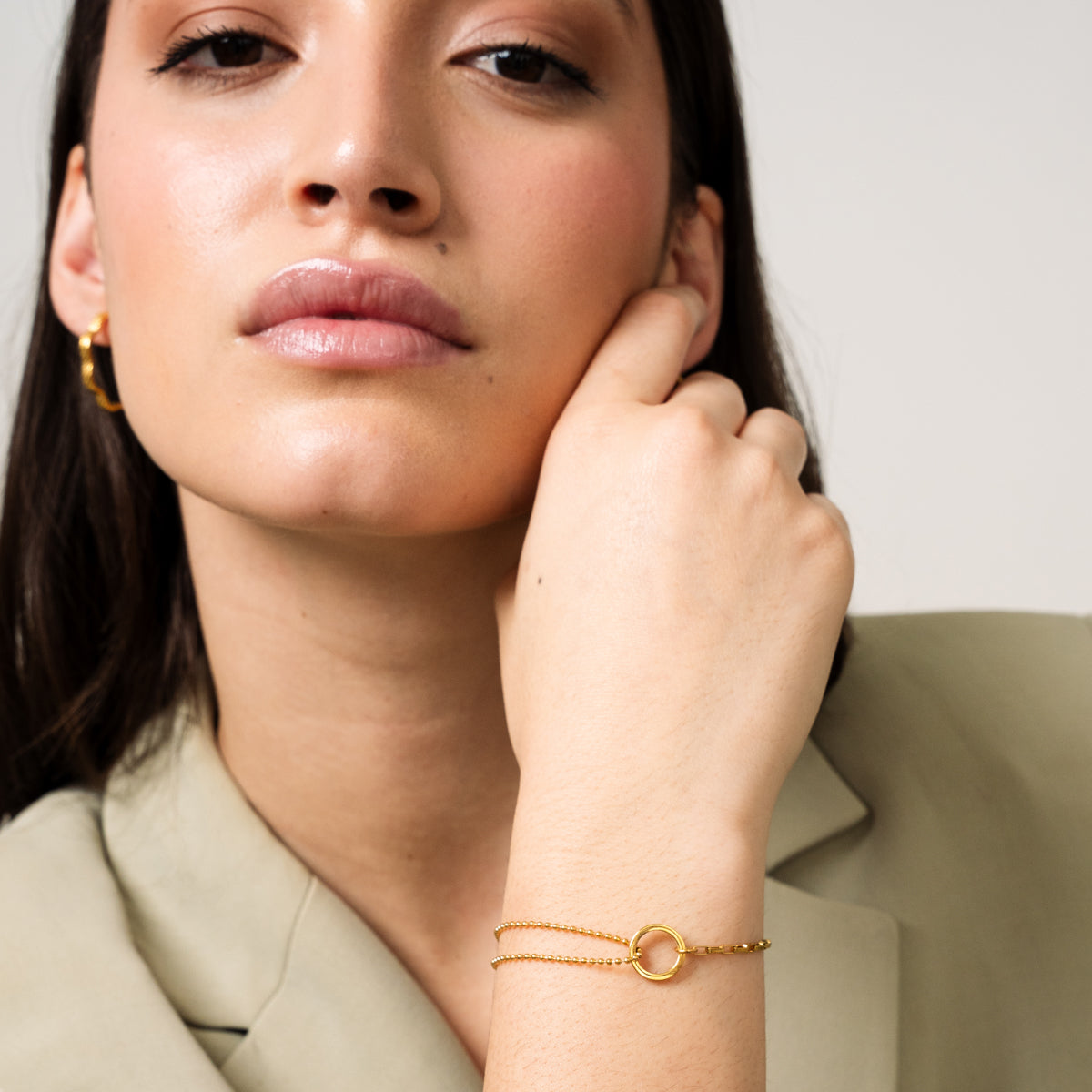 Pulsera Dorada Tennis Box