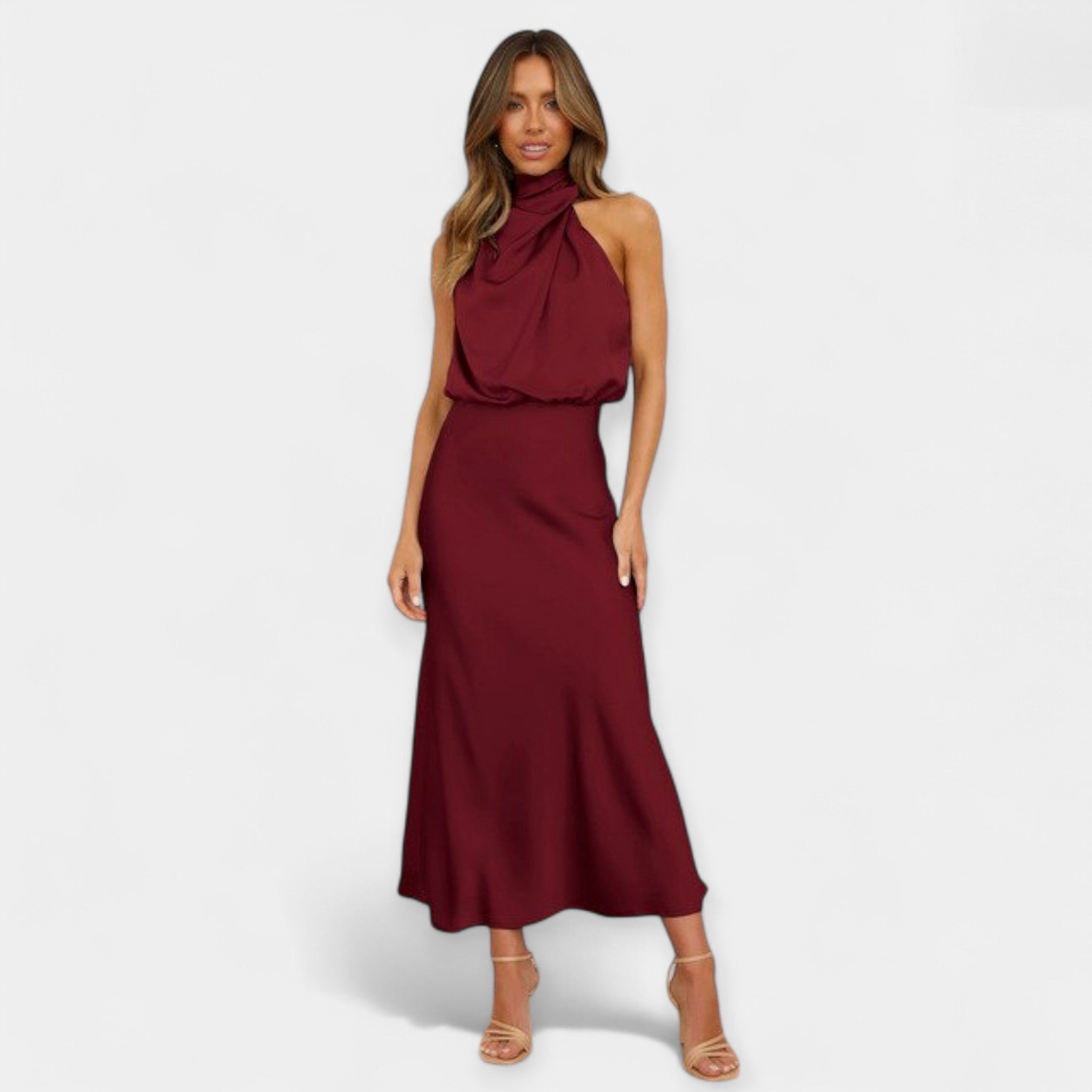 Vestido Maxi Off-Shoulder