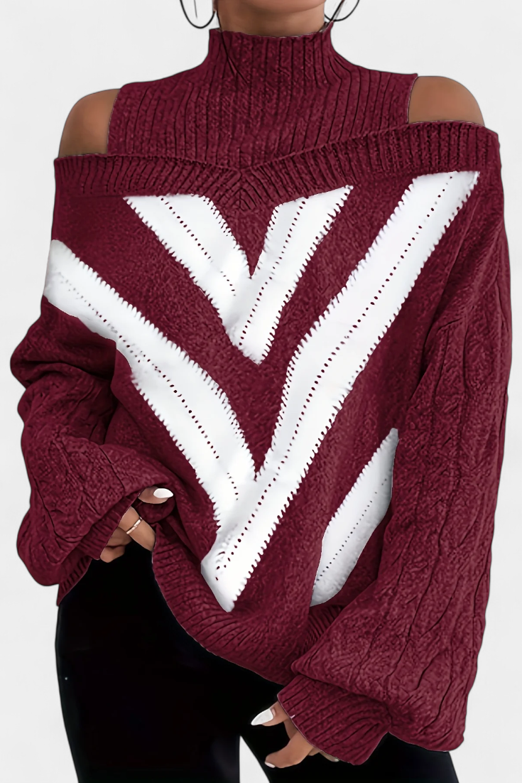 Wien Suéter Lana Hombros Descubiertos Colección Exclusiva