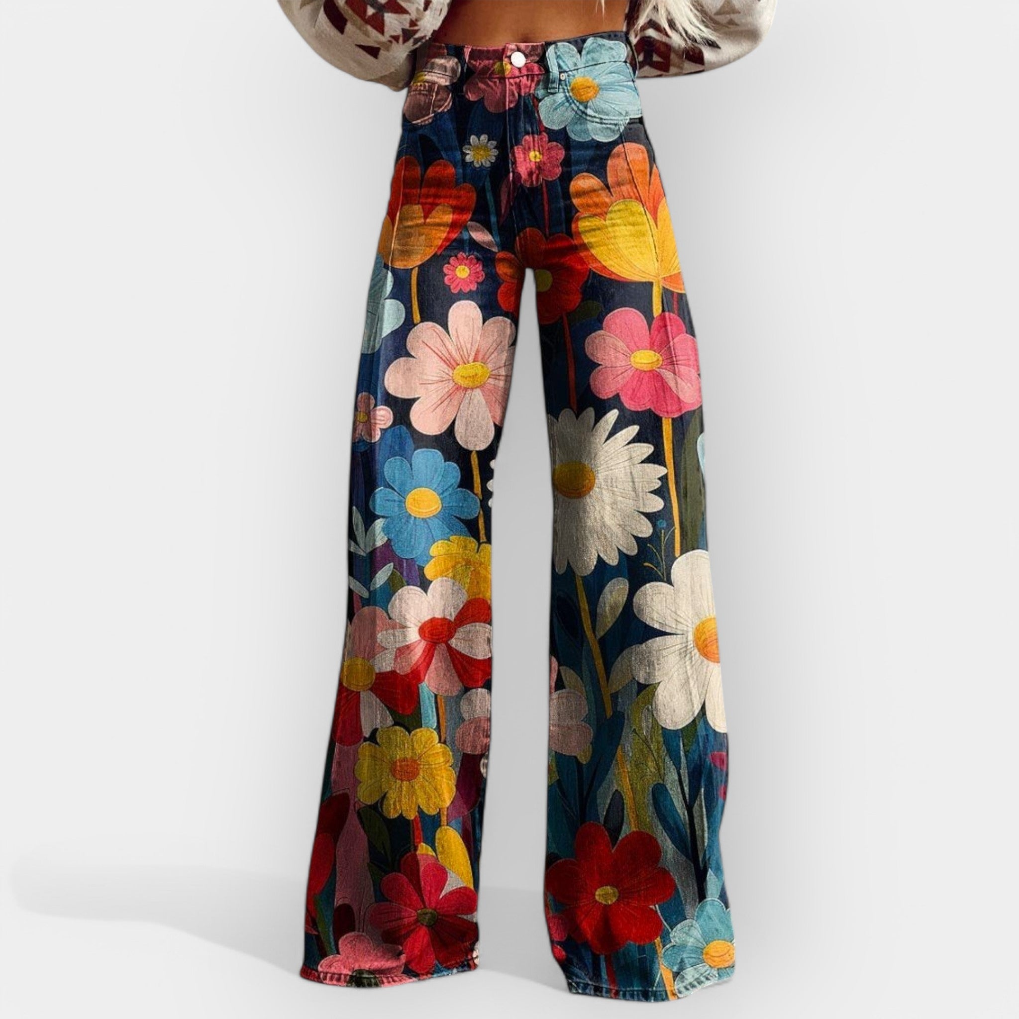 Pantalón Flare Floral